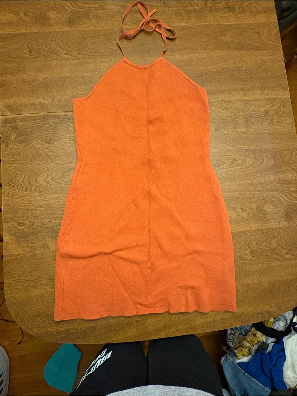 Abercrombie & Fitch Orange Halter Mini Dress